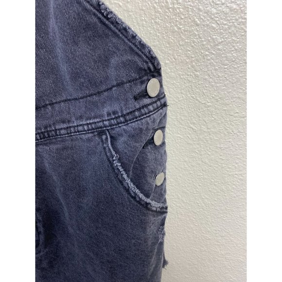 🖤Free People Black Overalls with Distressed Hem - Picture 7 of 15